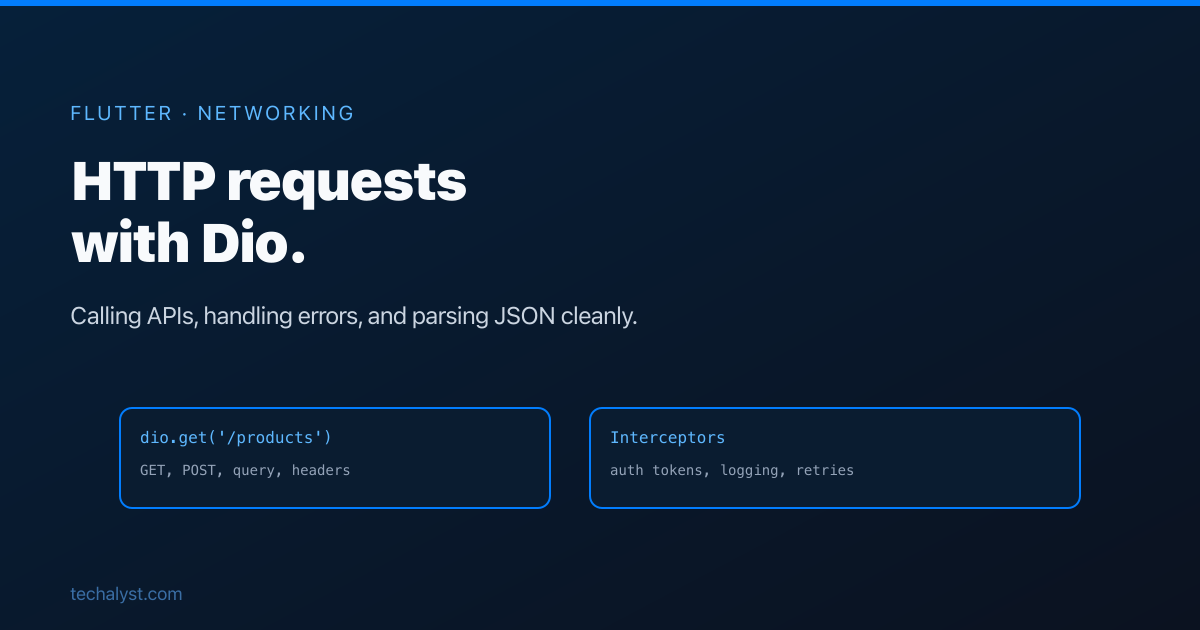 Making HTTP Requests in Flutter with Dio | Techalyst
